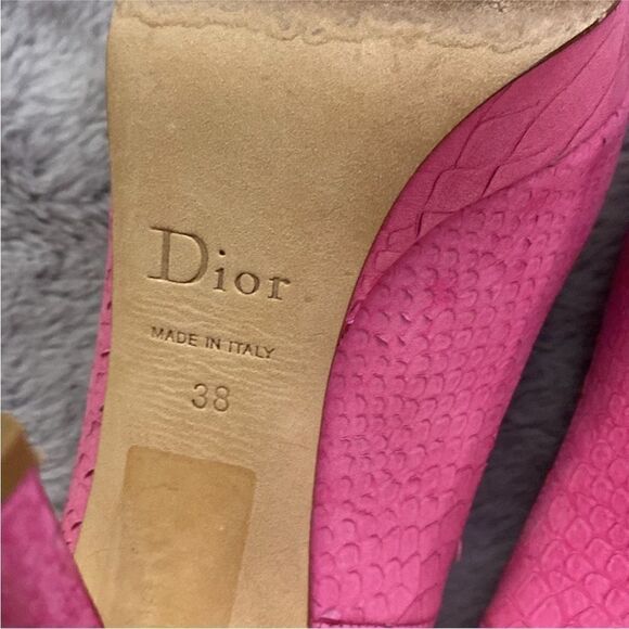 Dior Pink Peep-Toe Heels, US8 - Picture 10 of 11